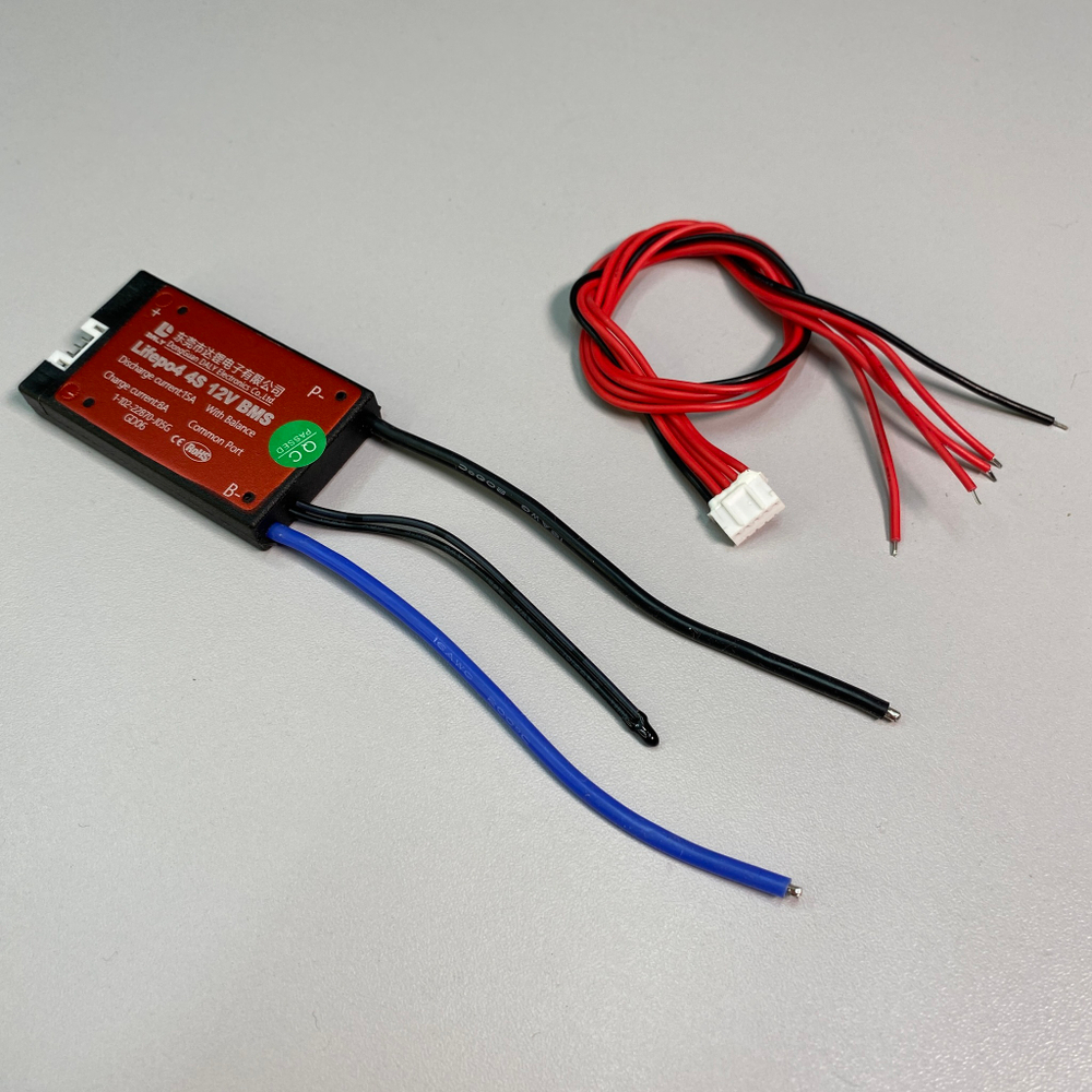 Плата LiFePo4 БМС daly 4s12v 15A с термодатчиком и балансировокой