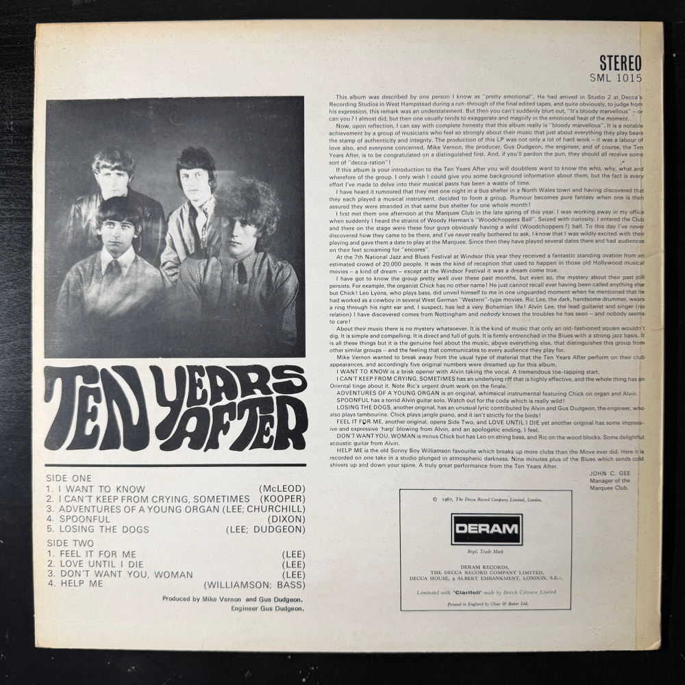 Ten Years After ‎– Ten Years After (Англия 1967г.)