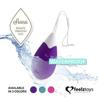Фиолетовое виброяйцо на радиоуправлении Feelz Toys Anna Vibrating Egg Remote