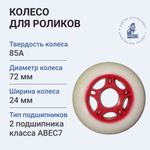 Колесо для роликов 72х24 мм 2 подшипника