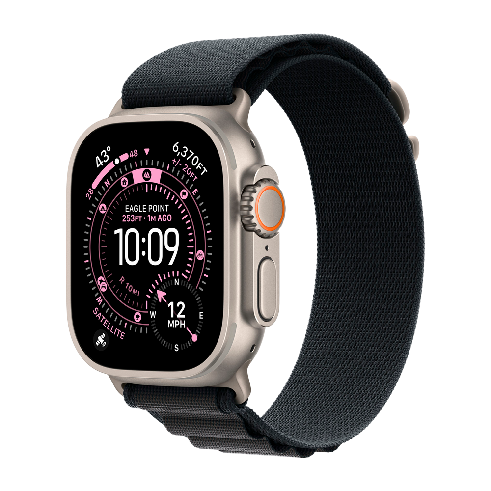 Умные часы Apple Watch Ultra 3 (2025) GPS + Cellular, 49mm, Natural Titanium Case with Black Alpine Loop, M