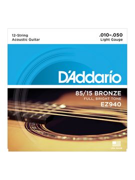 Струны для 12 струнной акустической гитары 10-50 D'ADDARIO EZ940