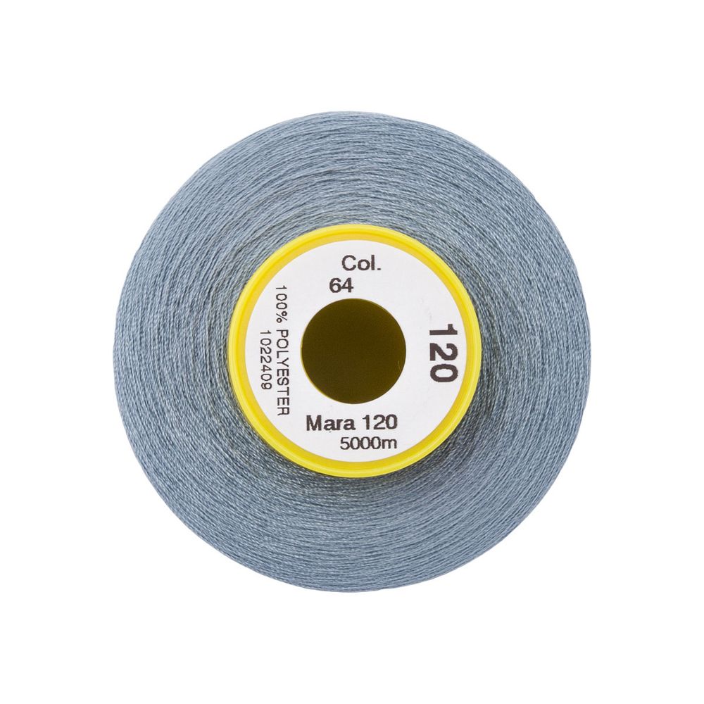 Нитка Gutermann Mara 120 (5000 метров), 1 боб., универсальная | 064 серый джинс