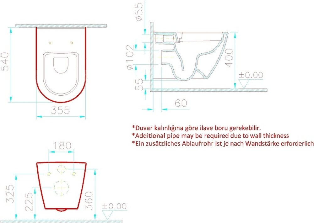 Унитаз подвесной Vitra Nest QuantumFlush безободковый, c ламинарным потоком (7870B403-0075) сиденье Vitra Nest с микролифтом (220-003R409)