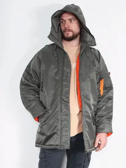 Куртка Аляска демисезонная Husky City Nord Storm (т.серая - r.grey/orange)