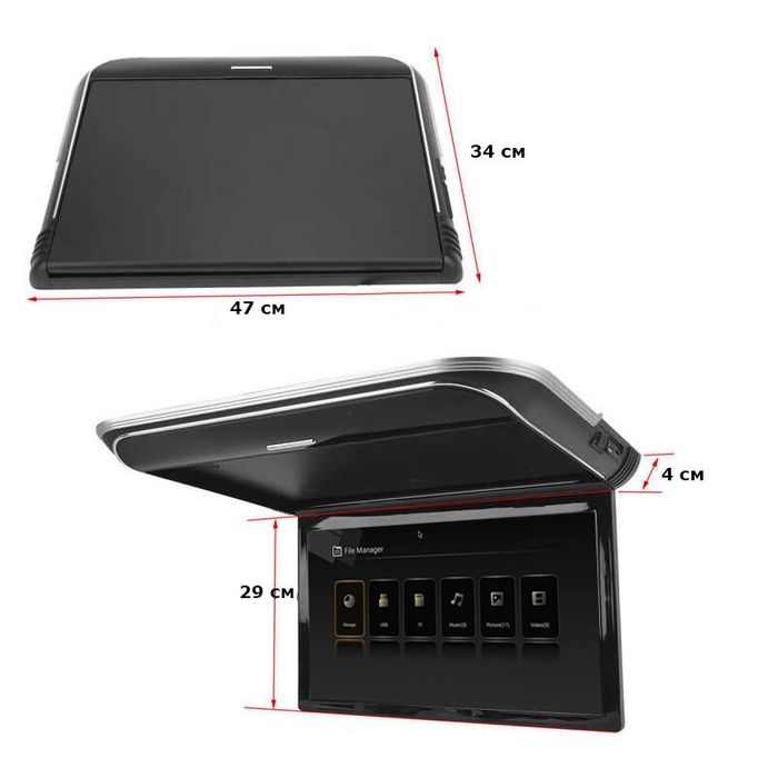 Монитор потолочный - ERGO ER17M с экраном 17.3” (1920х1080 FullHD) серый