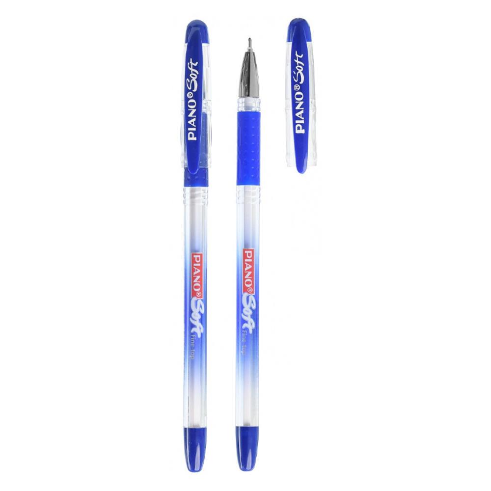 Ручка шариковая, масляная, Piano, синие чернила, серия "Soft", цветной корпус с градиентом, 50 шт