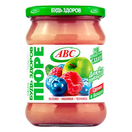 Пюре фруктовое Abs Яблоко-малина-черника 280 гр
