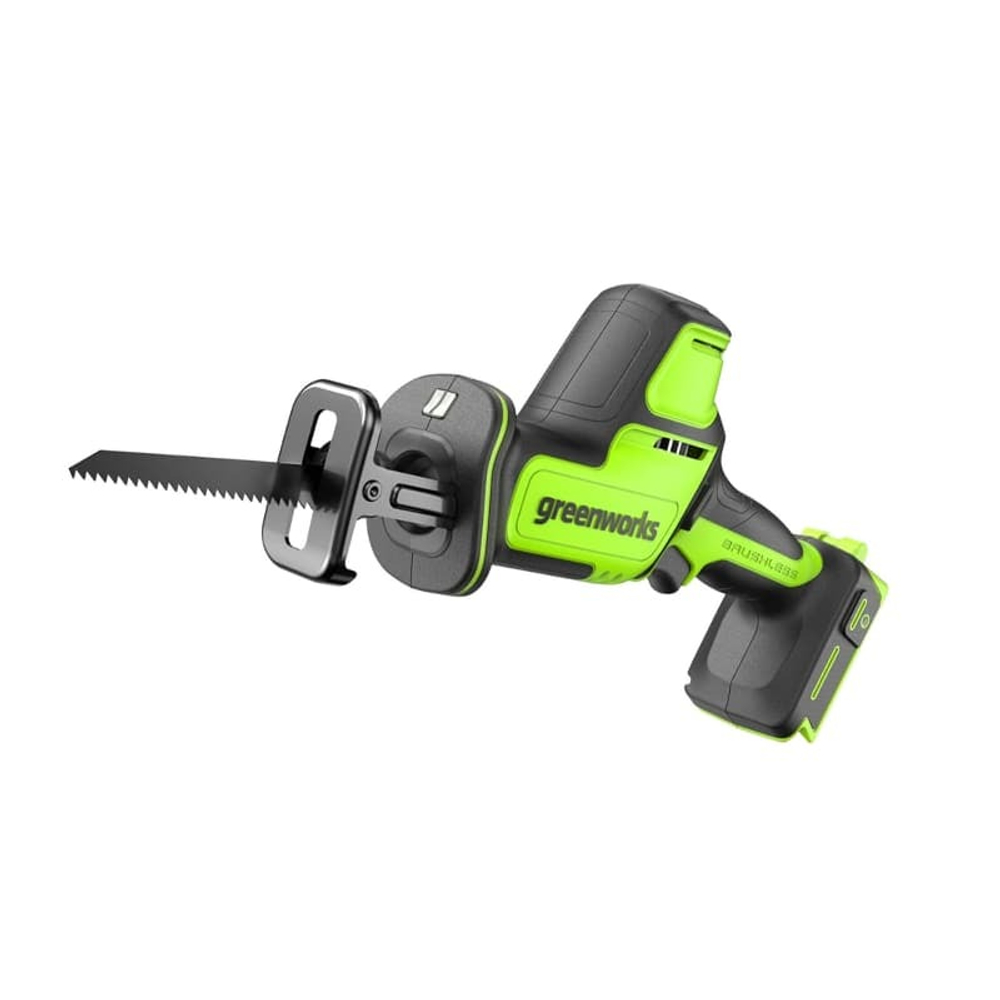 Пила сабельная компактная аккумуляторная Greenworks Арт.1200507, 24V, бесщеточная