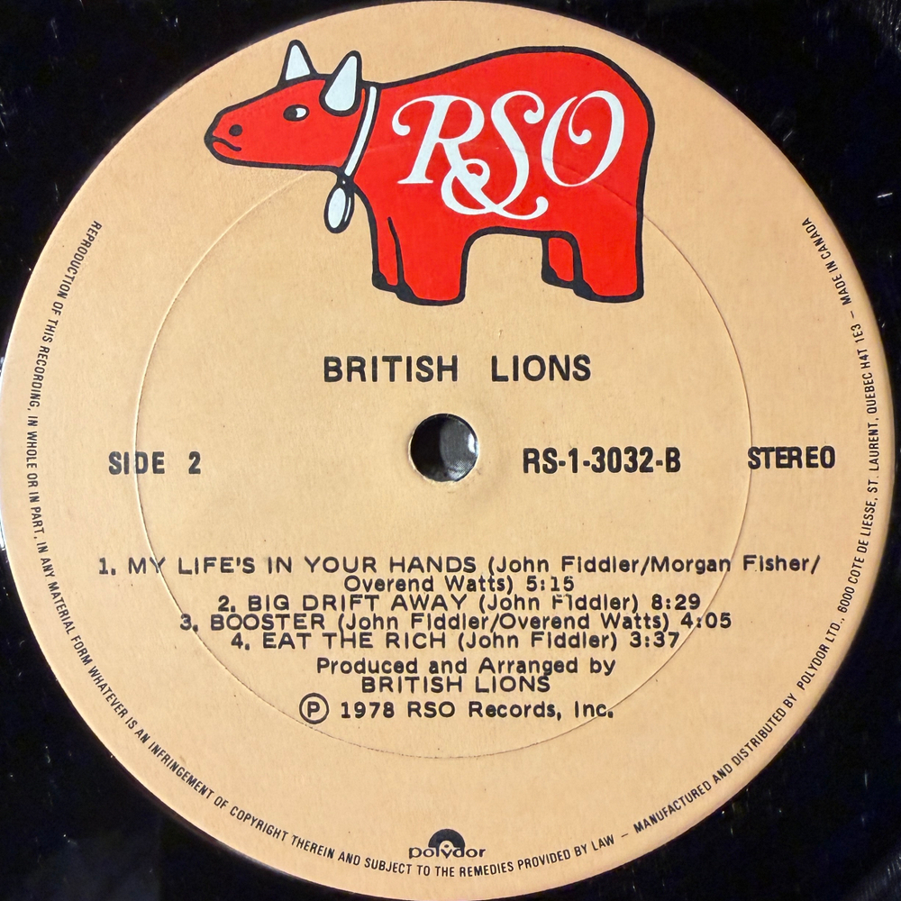 British Lions ‎– British Lions (Канада 1978г.)