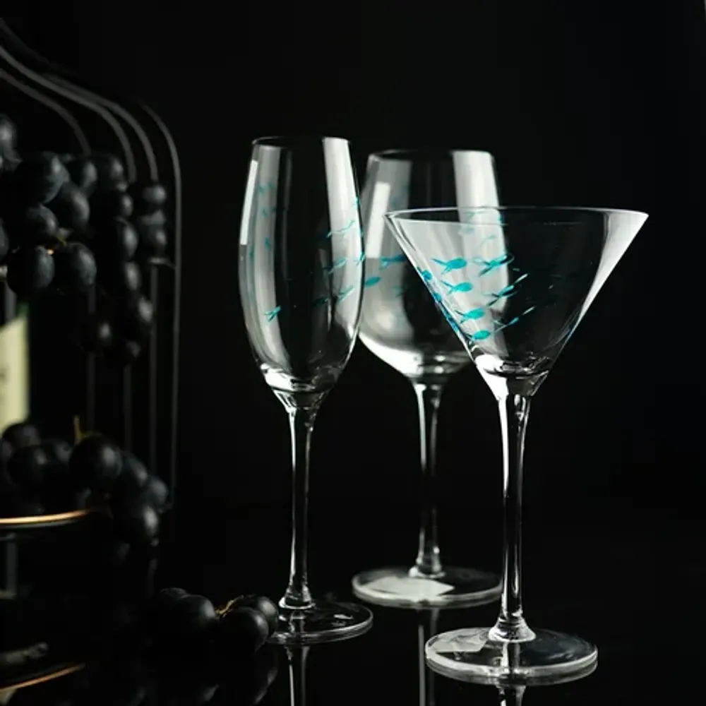 Бокал-флюте для шампанского 250 мл стекло "Abyss" декор d 4,5 см h22 см P.L. - BarWare [6]