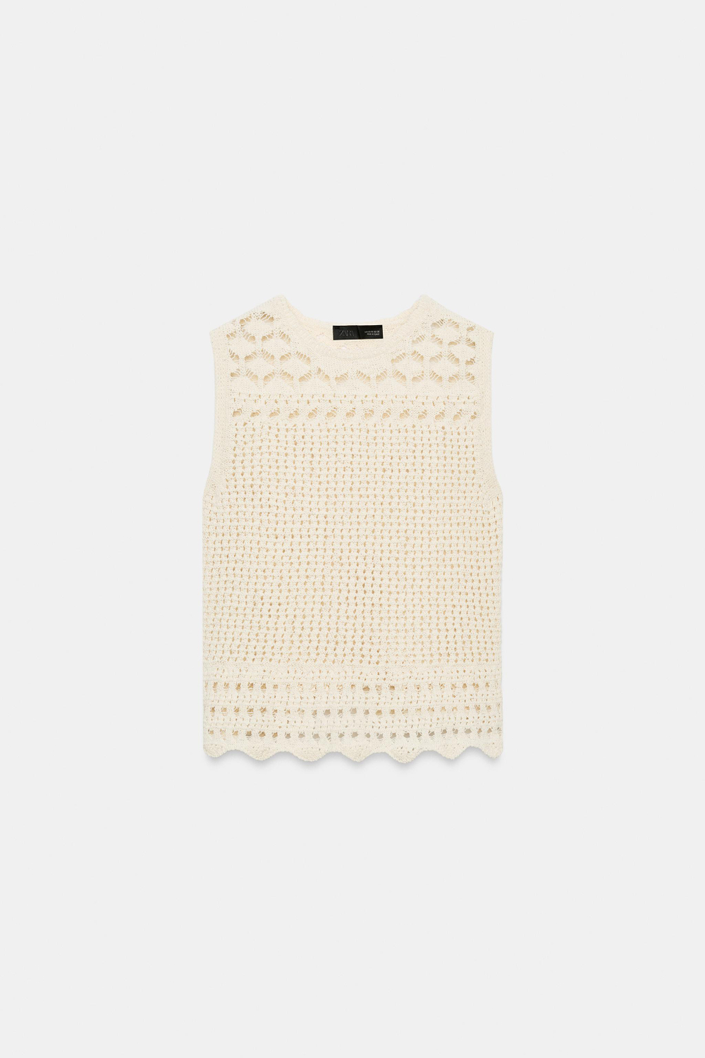 ТОП ИЗ ТРИКОТАЖА POINTELLE — ZARA