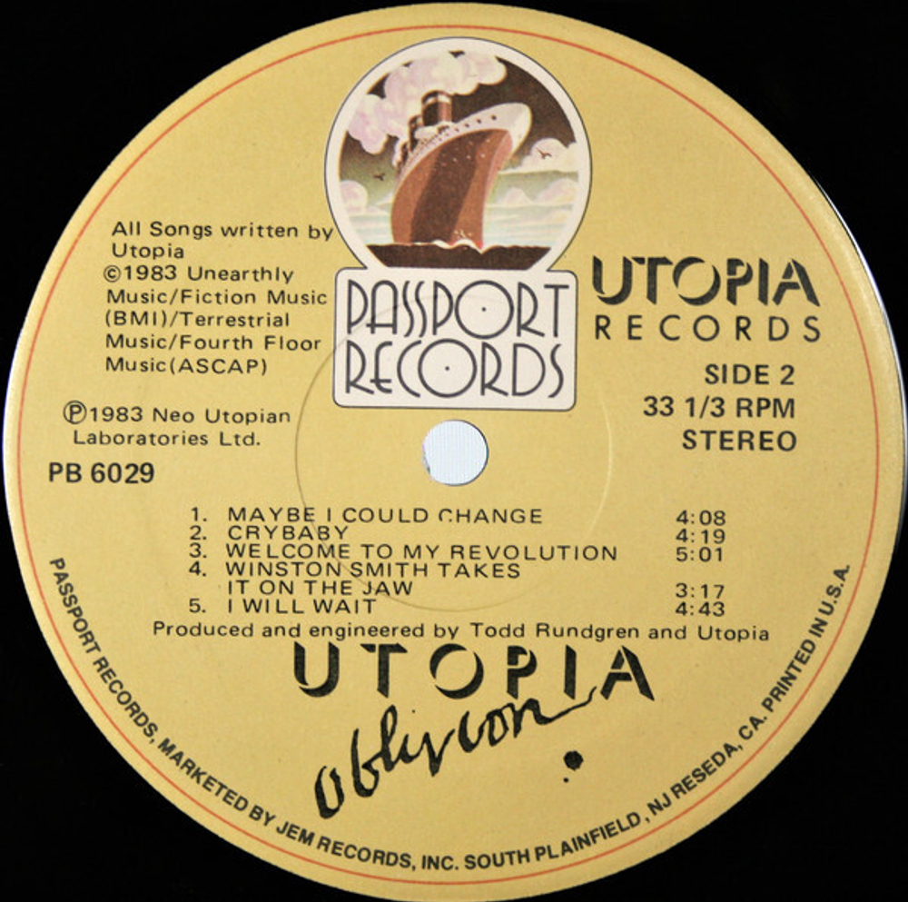 Utopia / Oblivion (LP)