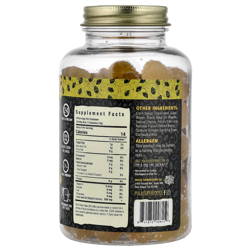 Maju Superfoods, масло черного тмина, жевательные таблетки, 90 жевательных таблеток (250 мг в 1 жевательной таблетке)
