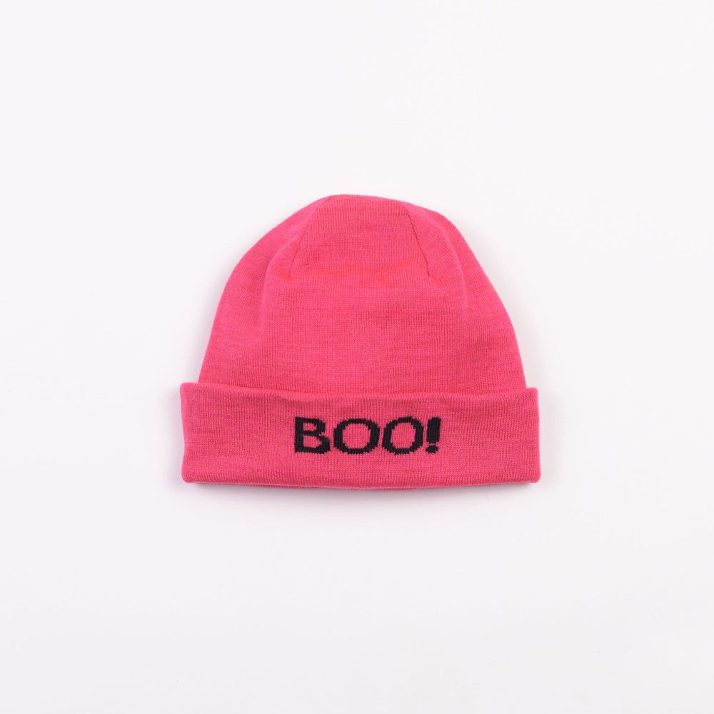 Шапка демисезонная "BOO!" Фуксия