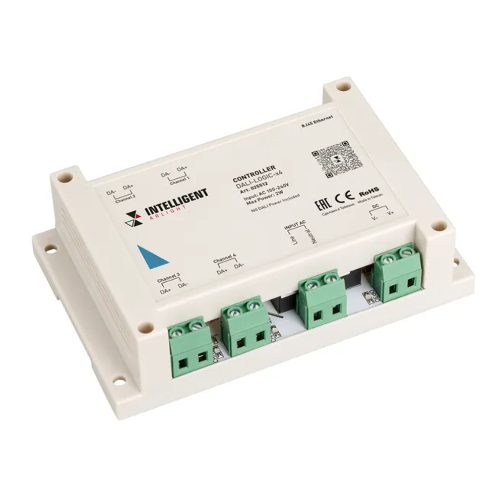 INTELLIGENT ARLIGHT Контроллер DALI-LOGIC-x4 (230B, Ethernet) (IARL, IP20 Пластик, 2 года) 025512