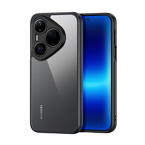 Чехол прозрачный с черными рамками для Huawei Pura 90 Pro, серия Aimo Series от Dux Ducis