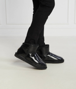 Кожаные угги aarons glossy EMU Australia - черный(W12922)