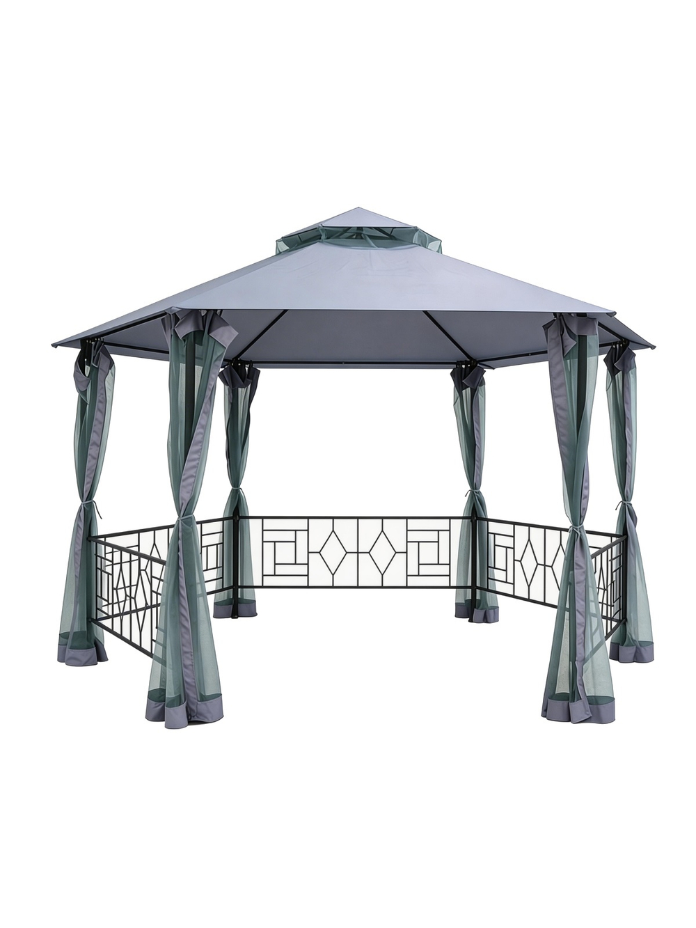 Шатер дачный Green Glade Gexagon Grey (сторона 200 см, площадь 10.5 м²)