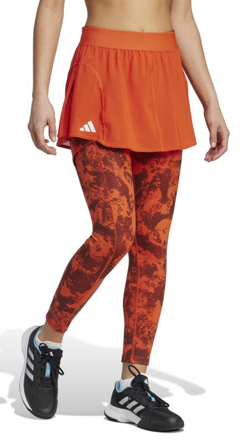 Leginsy Adidas Paris Two in One Match Tight Leggings - красный