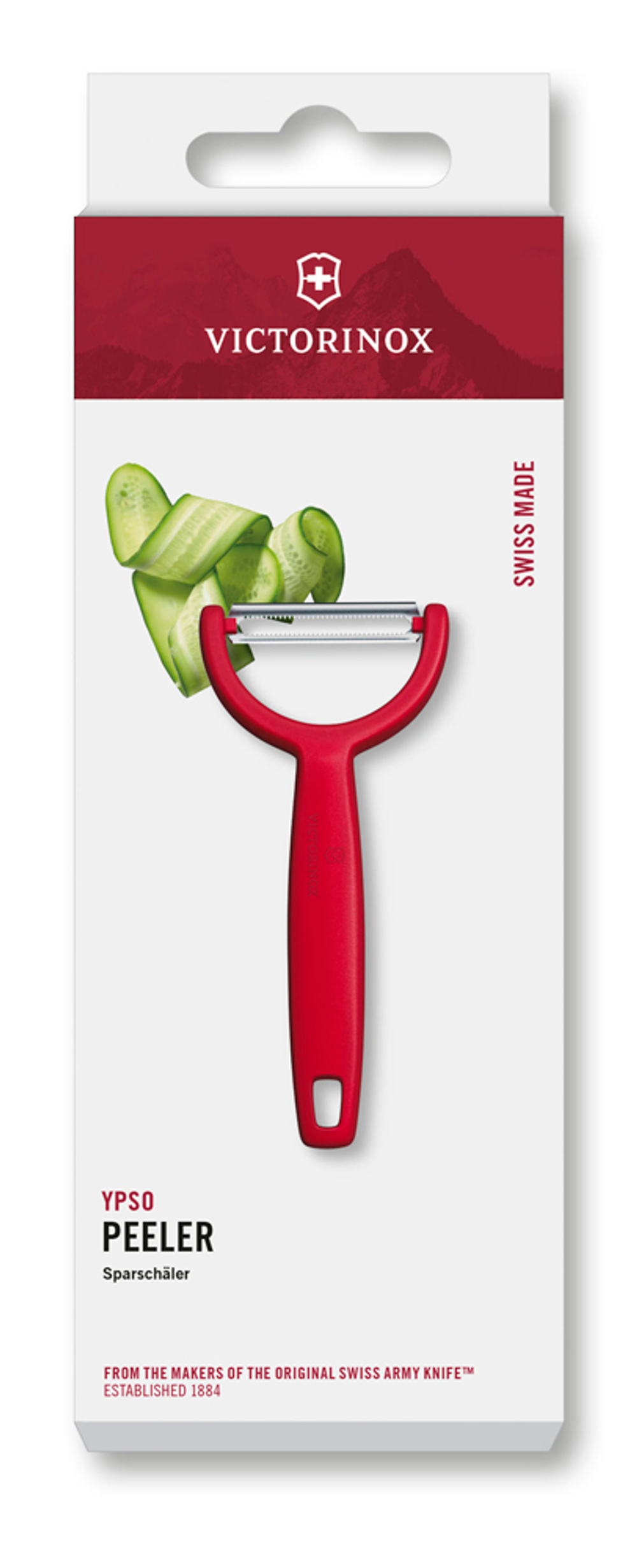Овощечистка Victorinox Ypso для овощей и фруктов, красная