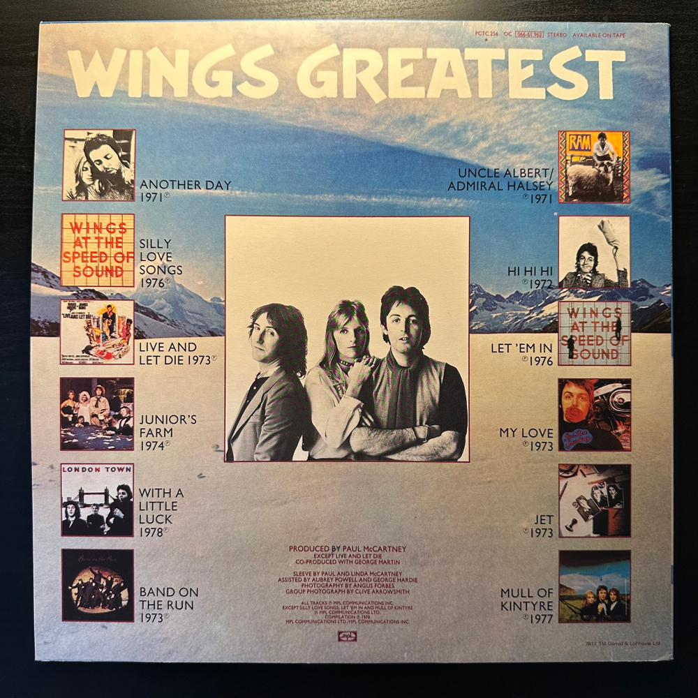 Wings - Wings Greatest (Англия 1978г.)