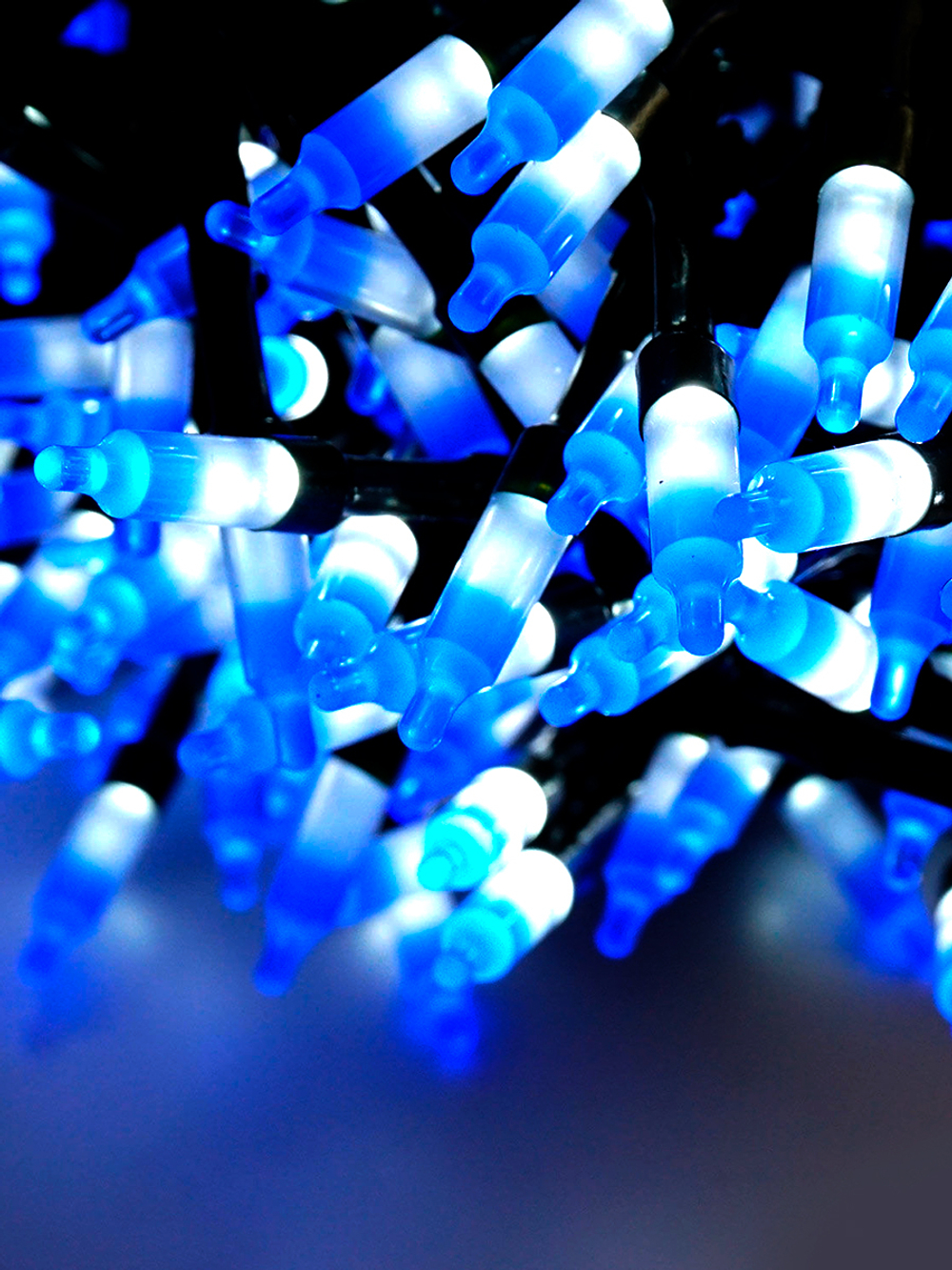 Гирлянда светодиодная с гол. наконеч."ФЕЙЕРВЕРК", 5 мм., 500 LED, хол. бел., 5м, 8 реж. MAG-G083-500