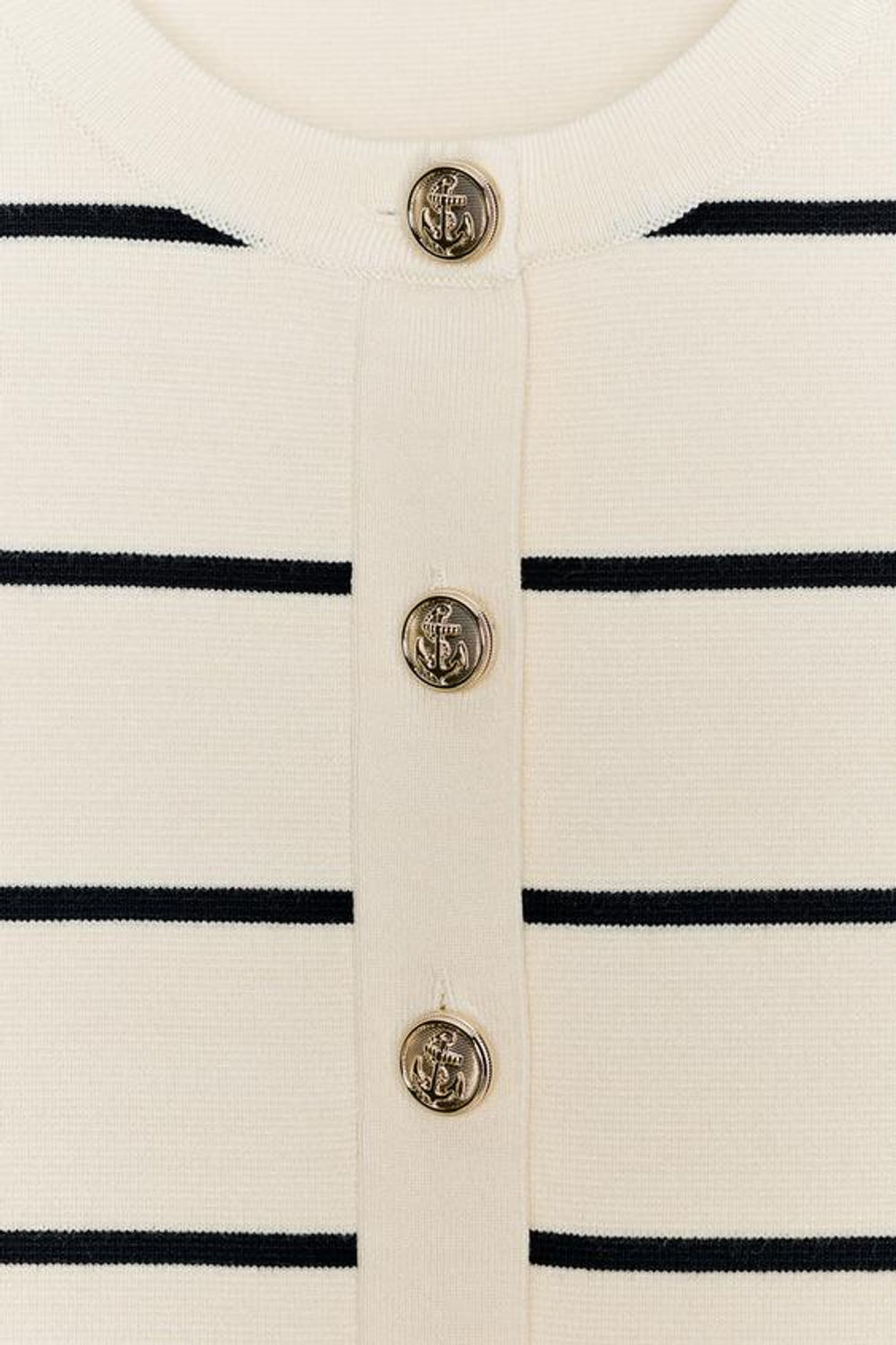 Короткорукавный трикотажный кардиган в полоску - ZARA