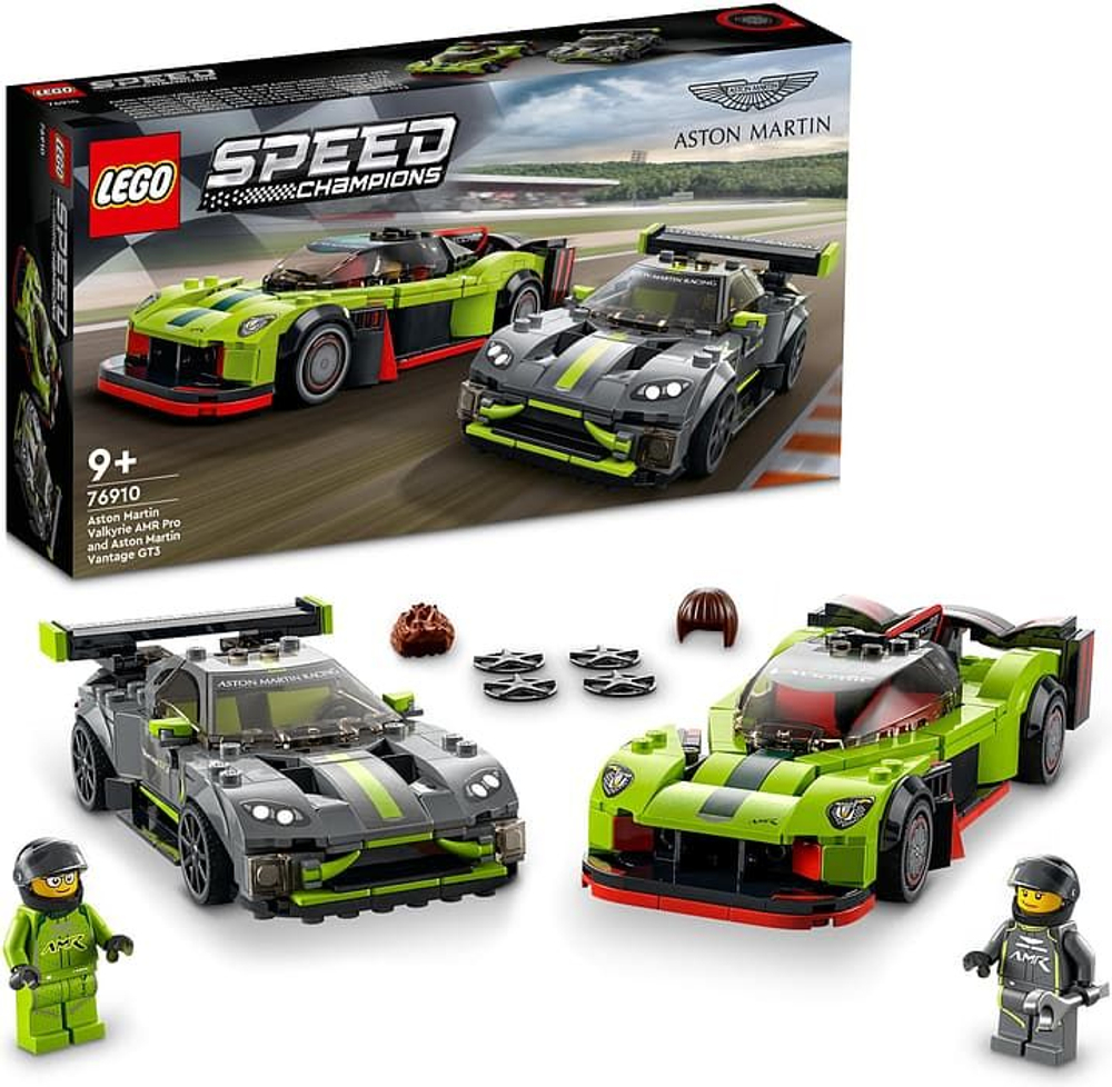 Конструктор LEGO Speed Champions 76910 Aston Martin Valkyrie AMR Pro и Aston Martin Vantage GT3, деталей 592 шт.