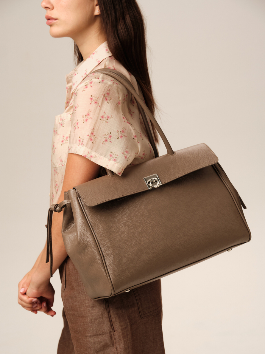 Кожаная сумка Lolita DBR 31436 тауп