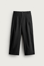 БРЮКИ ИЗ ЛИОЦЕЛЛА И ХЛОПКА СО СКЛАДКАМИ — ZARA