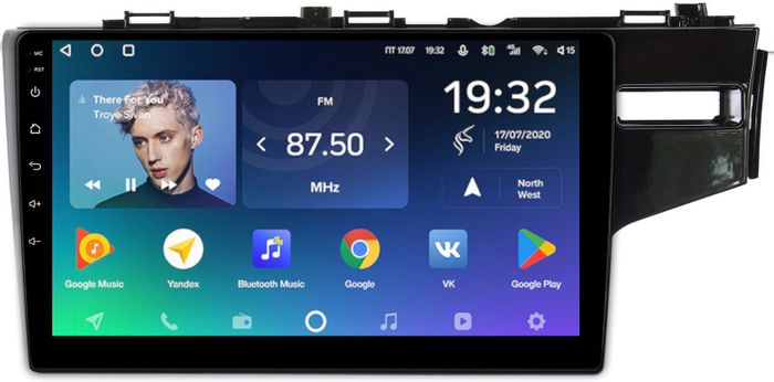 Магнитола для Honda Fit 3 2013-2020 (рамка под 10", с штатной камерой ЗВ) - Teyes CC2 PLUS монитор 10.1" QLED, Android 10, Быстрая, SIM-слот