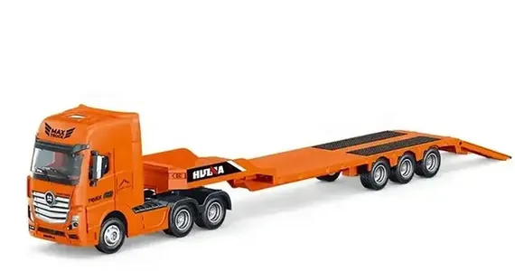 Металлический грузовик трейлер HUI NA TOYS масштаб 1:50 - HN1730