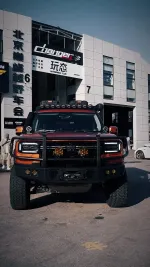 Силовой бампер с дугой и доп. светом для Jetour G700 2025+ Джетур стальной бампер кенгурятник