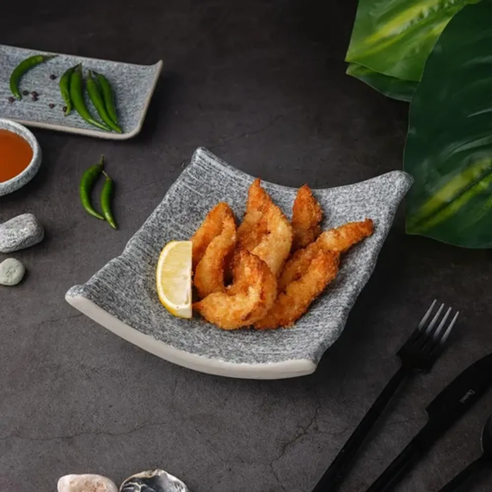 Блюдо прямоугольное 19*17 см h6,8 см Side Up4 Stone Untouched Taiga P.L. Proff Cuisine [1]