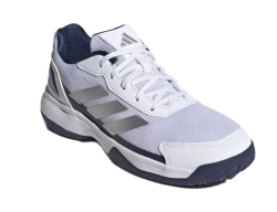 Детские кроссовки для падела Adidas Kids Crazyquick - cloud white/silver metallic/dark blue