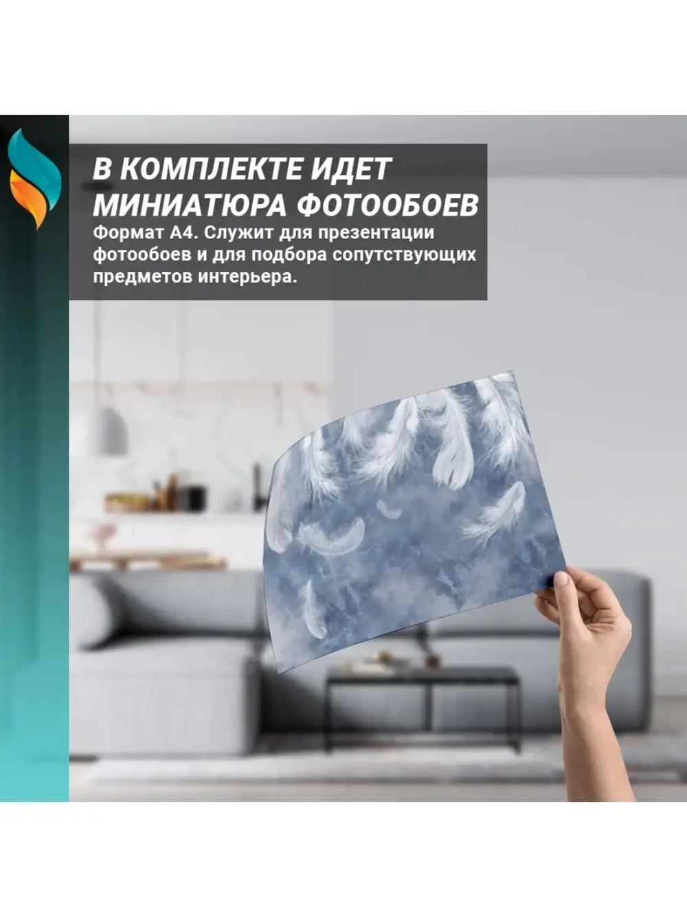 Фотообои на стену Воздушные перья 300х270см