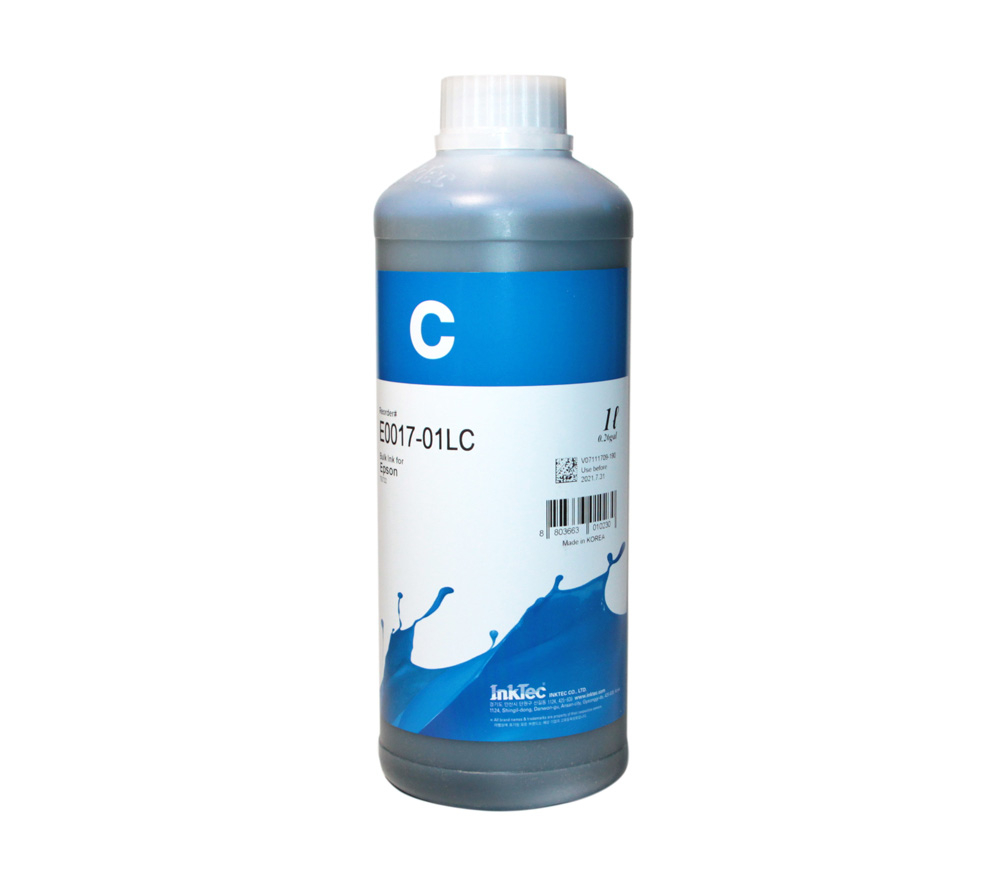 Чернила InkTec E0017-01LC CYAN для Epson серии L, 1 л