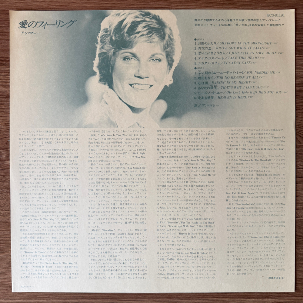 Виниловая пластинка Anne Murray ‎– New Kind Of Feeling LP