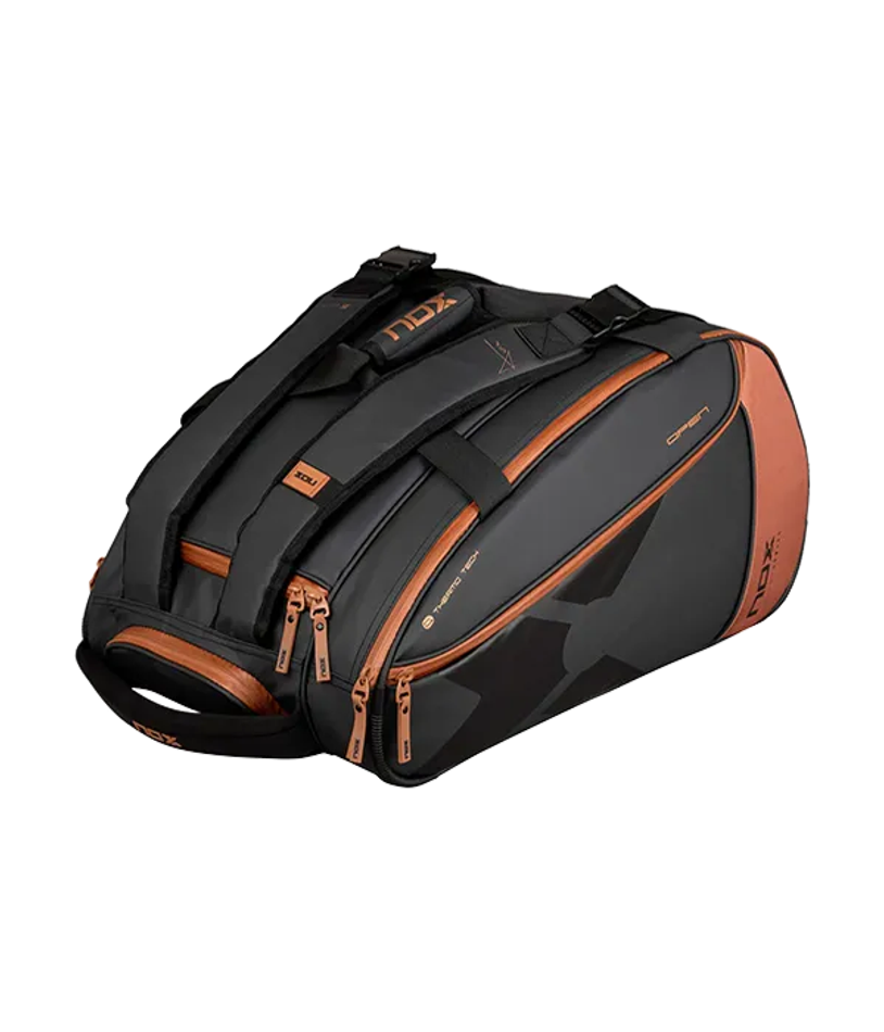 Сумка для падел NOX Luxury Open Series Negro-Marron 2024 термо-5 ракеток