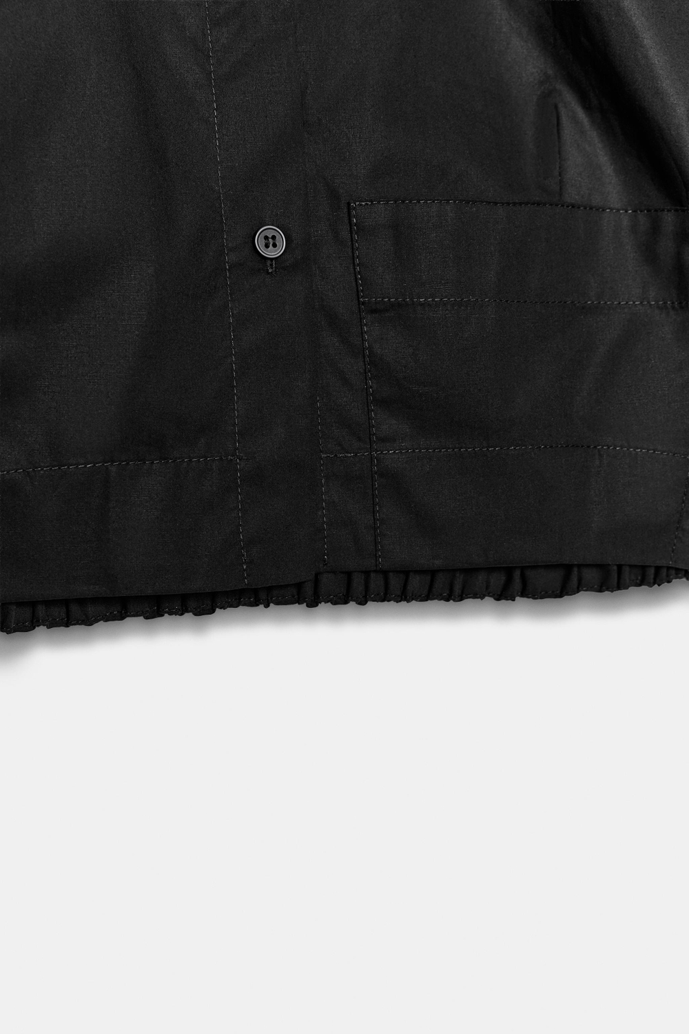 УКОРОЧЕННАЯ РУБАШКА ИЗ ПОПЛИНА В ПОЛОСКУ — ZARA