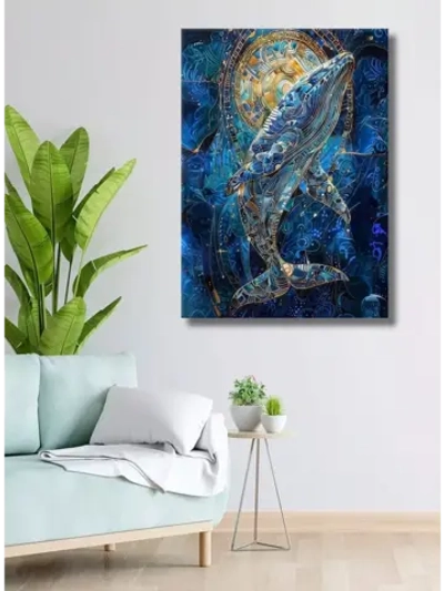 Картина "Космический кит", галерейная 50х70см 1шт.