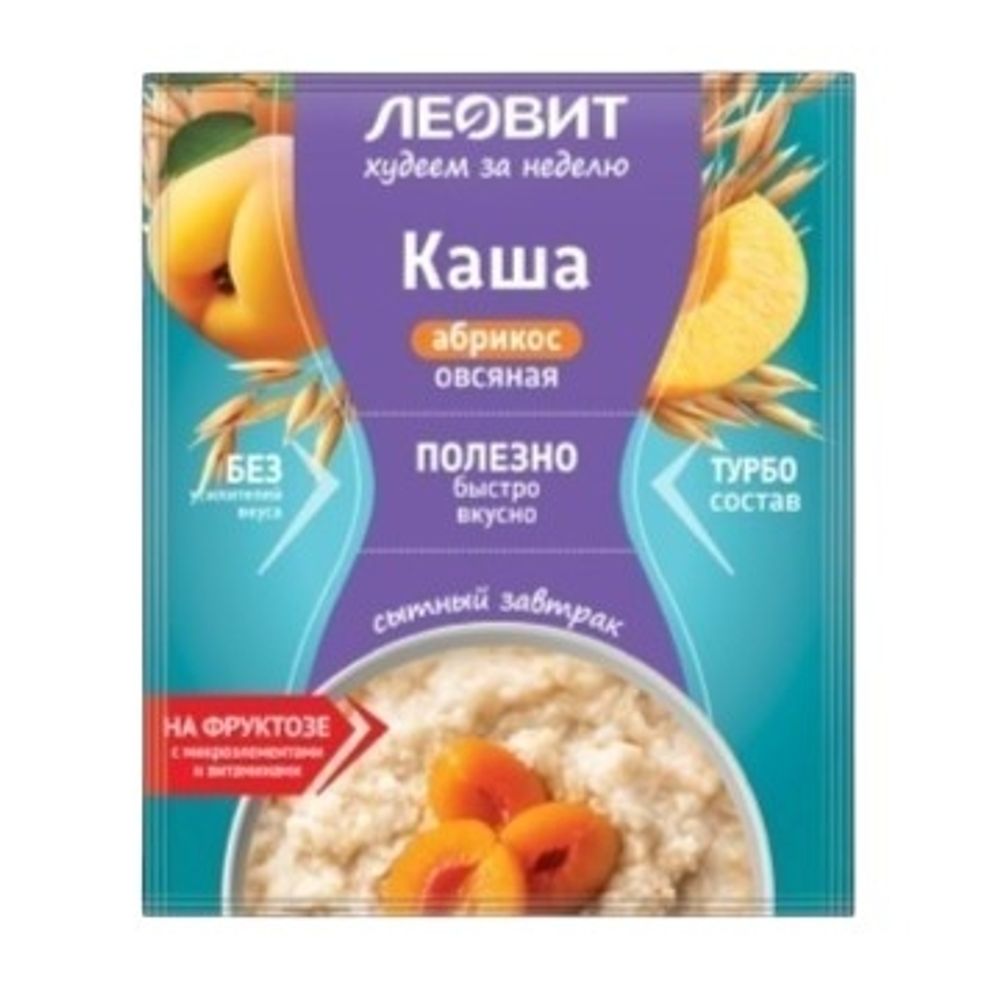 Каша Леовит Худеем за неделю овсяная Клубника с витам и микроэлементами пакет 40гр