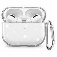 Чехол Gurdini силиконовый для наушников Apple Airpods Pro 3 Diamond прозрачный