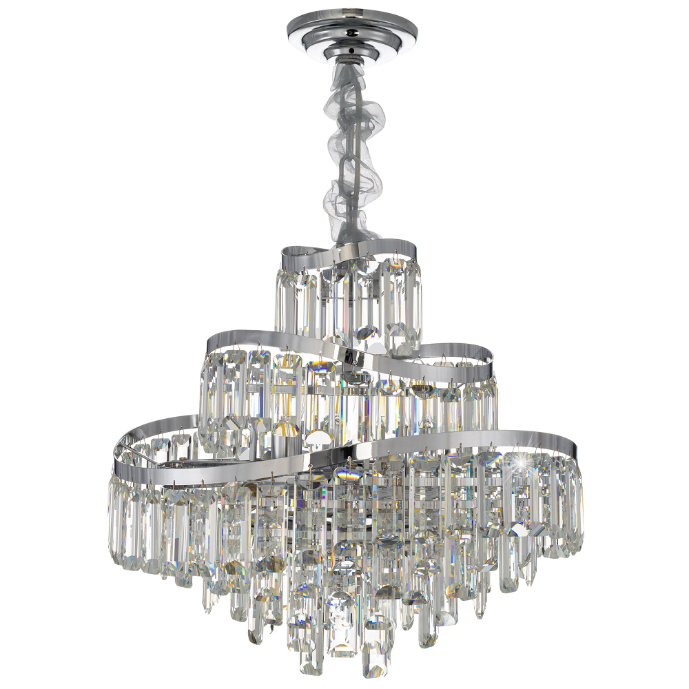 Citilux NAIAD CL315151 Люстра хрустальная подвесная Хром