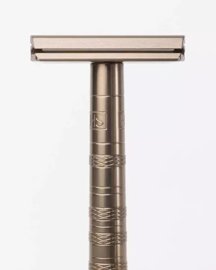 Т-образная бритва (станок) Henson Shaving AL13 v2.0, коричневая, Mild