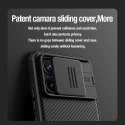 Чехол от Nillkin с защитной шторкой и с встроенным круглым магнитом для Xiaomi Poco F6 Pro, серия CamShield Pro Magnetic Case