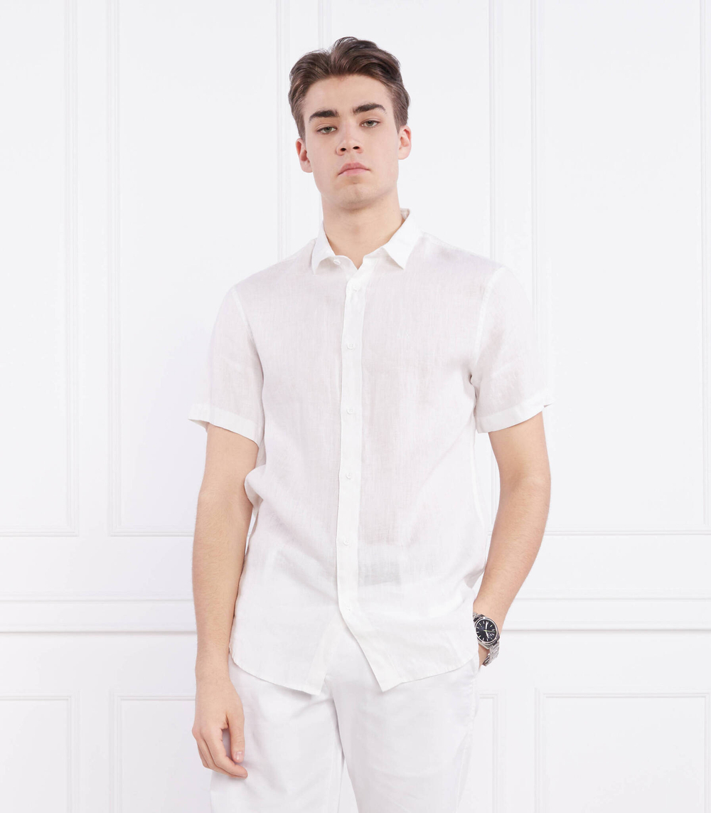 Льняная рубашка Armani Exchange - белый(8NZC67 ZNCFZ)