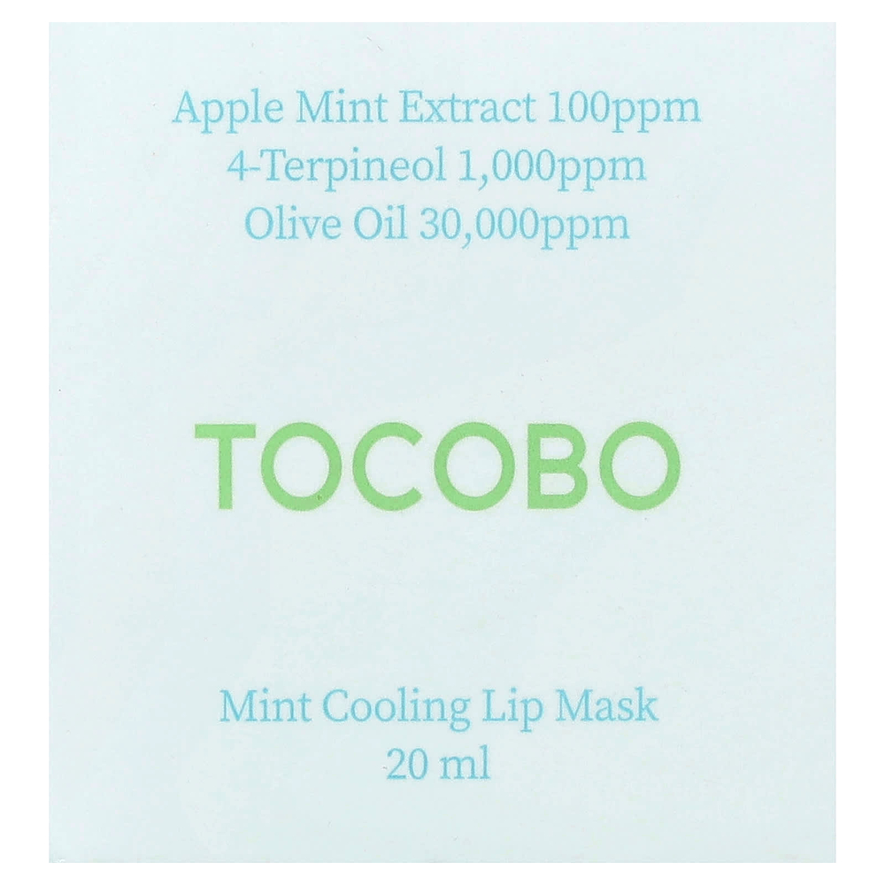 Tocobo, охлаждающая маска для губ с мятой, 20 мл