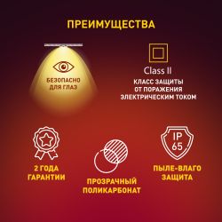 Светильник для растений, фитолампа светодиодная линейная ЭРА FITO-24W-Ra90-N полного спектра 24 Вт | Линейные фито светильники